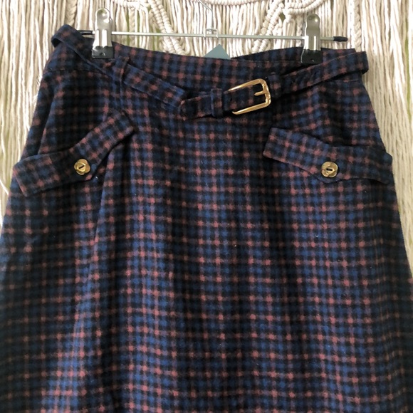 Vintage Wool blend plaid skirt - Picture 2 of 4